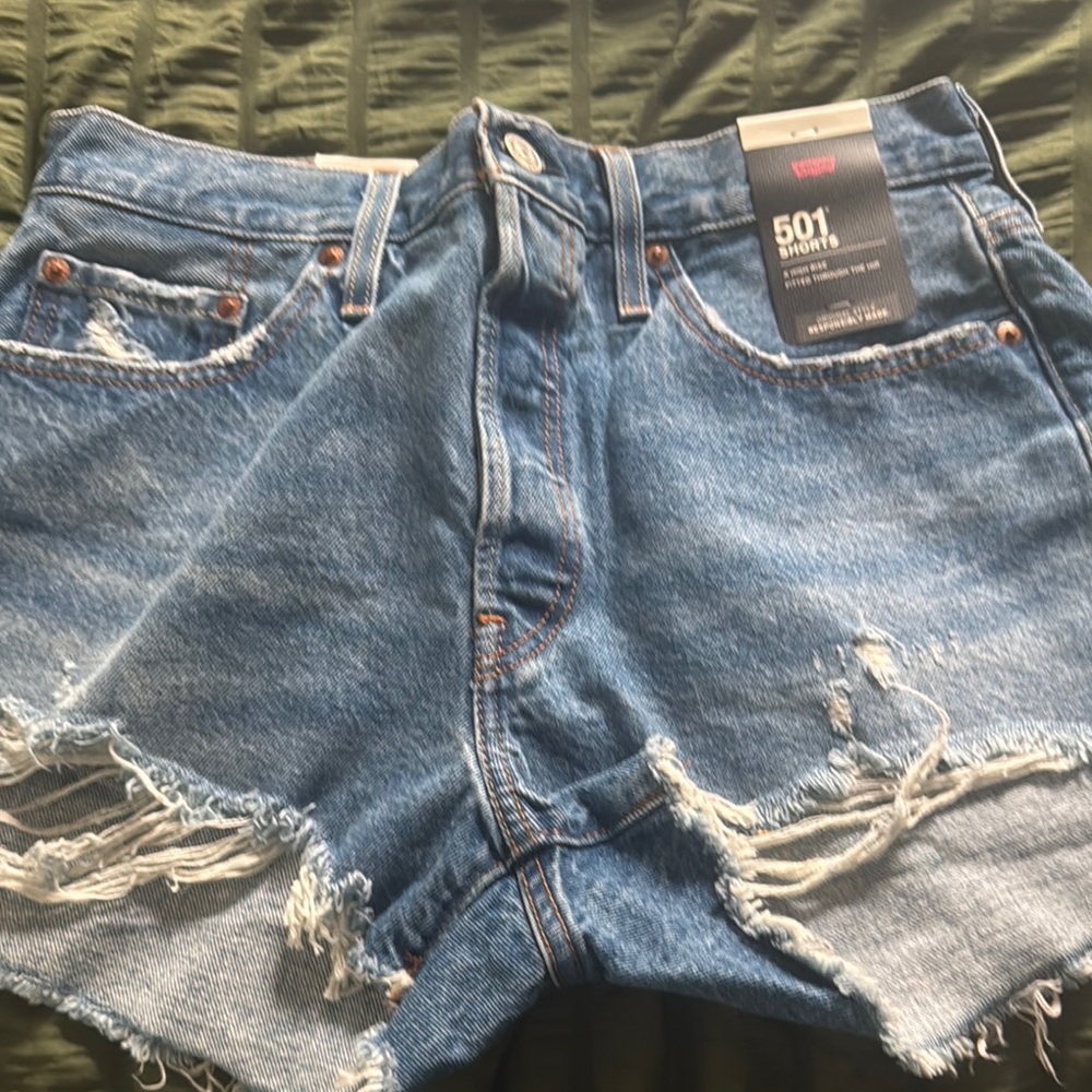 Levi's Women's Blue Denim Shorts